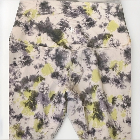 Lululemon Align High-Rise Crop HR Radial Tie Dye Mauve Grey Multi Sz: 8 - Picture 6 of 8